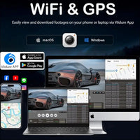 Car Camera with 4K Resolution, WiFi Dash Cam with GPS and Loop Recording, Dash Cam with 170° Wide Angle Lens and Night Vision, Dash Camera with G-Sensor, Parking Monitor