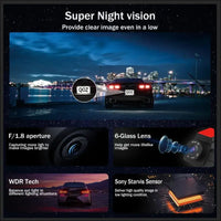 Car Camera with 4K Resolution, WiFi Dash Cam with GPS and Loop Recording, Dash Cam with 170° Wide Angle Lens and Night Vision, Dash Camera with G-Sensor, Parking Monitor