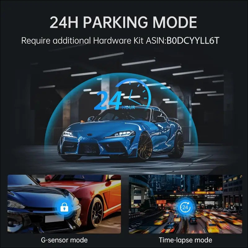 Car Camera with 4K Resolution, WiFi Dash Cam with GPS and Loop Recording, Dash Cam with 170° Wide Angle Lens and Night Vision, Dash Camera with G-Sensor, Parking Monitor