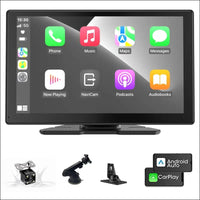 CarPlay Screen 9 Inch Wireless Carplay & Android Auto with 1080P Backup Camera, Portable Car Stereo Navigation, Mirror Link, Bluetooth, AUX/FM, Gift of Drive Mate