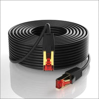 CAT8 Ethernet Cable 25M Ultra-high Speed 40Gbps 2000MHz RJ45 Gold Plated Connector S/FTP Network LAN Cable,