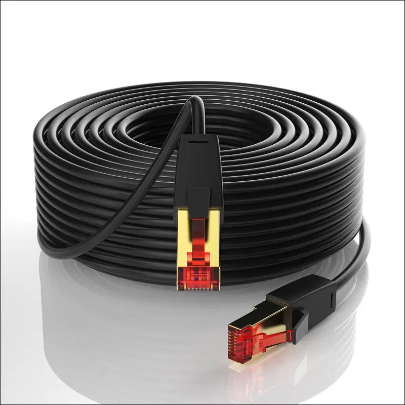 CAT8 Ethernet Cable 25M Ultra-high Speed 40Gbps 2000MHz RJ45 Gold Plated Connector S/FTP Network LAN Cable,