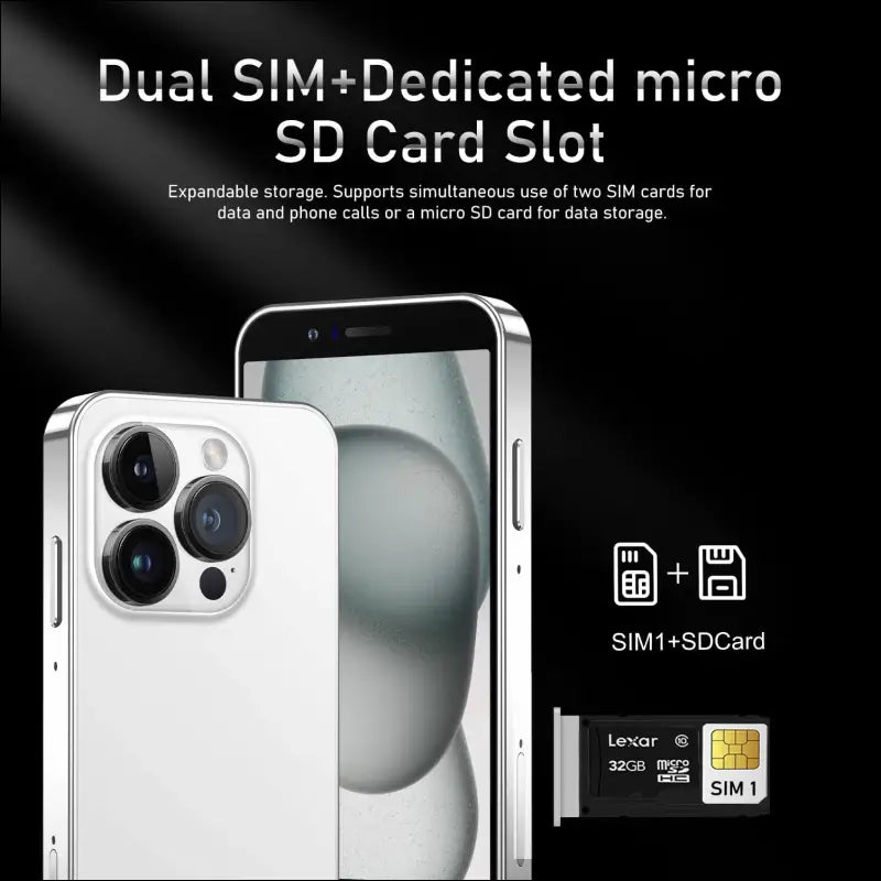 CatCalls Mini Smartphone Unlocked 4G Mobile Phone, 3.0 Inches, 32 GB Expandable up to 128 GB, Dual SIM Dual Camera, Android 10.0, Supports WiFi Bluetooth Backup Phone (XS15-Black)