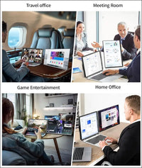 Cevaton Laptop Screen Extension, 15.6 Inch 1080P FHD Portable Monitor, Plug & Play, Removable Dual Screen, Full Screen Without Frame, Laptop Monitor Extension, Compatible with...