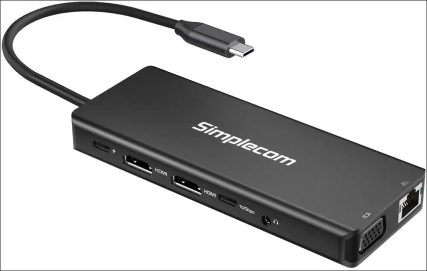 CHN613 USB-C 13-in-1 Multiport Docking Station Dual HDMI + VGA Triple Display USB 3.2 Gen 2 10Gbps