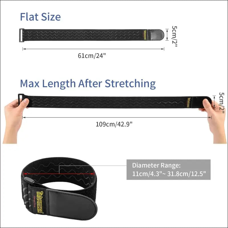 **"Cinch Straps with Anti-Slip, 4-Pack"**