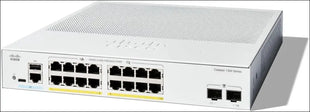 Cisco Catalyst 1300-16FP-2G Managed Switch, 16 Port GE, Full PoE, 2x1GE SFP, Limited Lifetime Protection (C1300-16FP-2G)