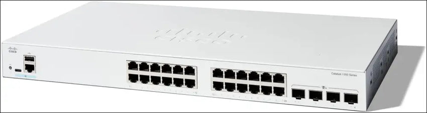 Cisco Catalyst 1300-24T-4X Managed Switch 24 Port GE 4x10GE SFP + Limited Lifetime Protection (C1300-24T-4X)