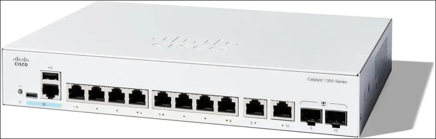 Cisco Catalyst 1300-8P-E-2G Managed Switch 8 Port GE PoE Ext PS 2x1GE Combo Limited Lifetime Protection (C1300-8P-E-2G)