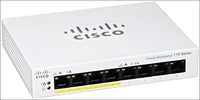 Cisco CBS110 Unmanaged 8-Port GE Partial PoE Desktop Ext PS - simple