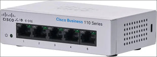 CiscoÂ® Business CBS110-5T-D Unmanaged Switch | 5 Port GE | Desktop | Ext PS | Limited Lifetime Protection (CBS110-5T-D)