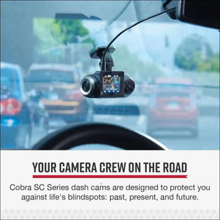 Cobra Smart Dash Cam with Interior Cam (SC 201) - Full HD 1080P Resolution, Built-in WiFi & GPS, Live Police Alerts, Incident Reports, Emergency MayDay, Drive Smarter App, 16GB...