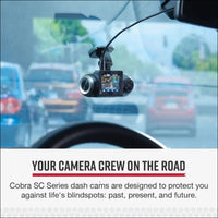 Cobra Smart Dash Cam with Interior Cam (SC 201) - Full HD 1080P Resolution, Built-in WiFi & GPS, Live Police Alerts, Incident Reports, Emergency MayDay, Drive Smarter App, 16GB...