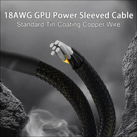 Comeap 6 Pin to 8 Pin GPU Adapter, Dual 6 Pin Female to 8 Pin Male GPU Power Sleeved Cable 9.5-Inch(24Cm)