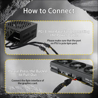 Comeap 6 Pin to 8 Pin GPU Adapter, Dual 6 Pin Female to 8 Pin Male GPU Power Sleeved Cable 9.5-Inch(24Cm)