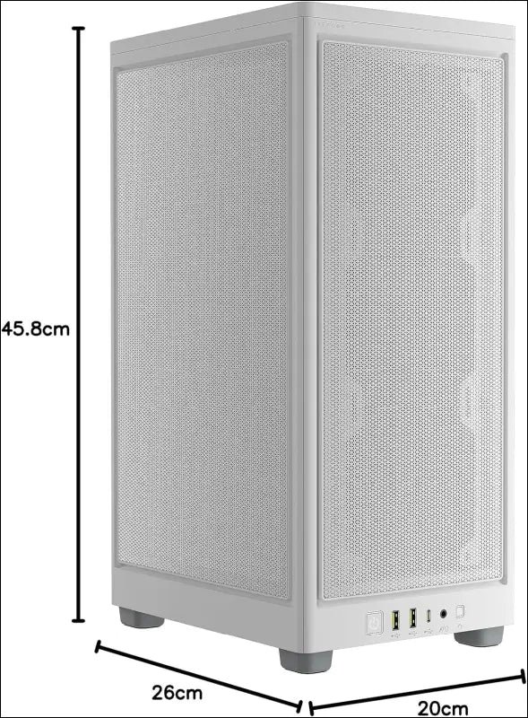 CORSAIR 2000D AIRFLOW Mini-Itx PC Case - Mini-Itx Form-Factor - Steel Mesh Panels - Three-Slot GPU Support - Cooling-Optimised Interior - Modern Front Panel I/O - White