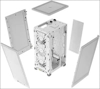 CORSAIR 2000D AIRFLOW Mini-Itx PC Case - Mini-Itx Form-Factor - Steel Mesh Panels - Three-Slot GPU Support - Cooling-Optimised Interior - Modern Front Panel I/O - White