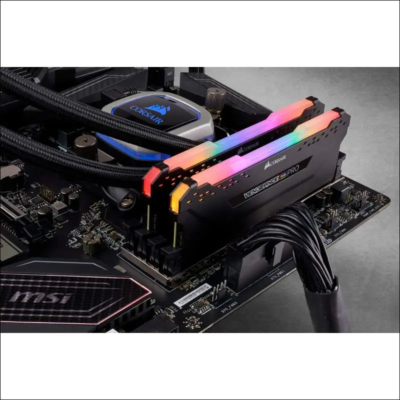 Corsair CMW64GX4M2D3600C18 Vengeance RGB PRO 64GB (2x32GB) DDR4 3600 (PC4-28800) C18 Desktop Memory – Black, 2 x 32 GB