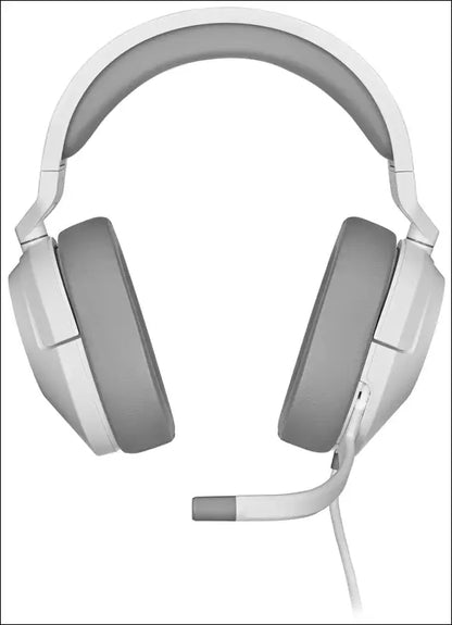 CORSAIR HS55 SURROUND Gaming Headset (Leatherette Memory Foam Ear Pads, Dolby Audio 7.1 Sound on PC and Mac, Omni-Directional Microphone, Multi-Platform Compatibility) White...