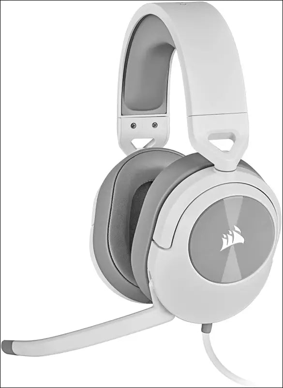 CORSAIR HS55 SURROUND Gaming Headset (Leatherette Memory Foam Ear Pads, Dolby Audio 7.1 Sound on PC and Mac, Omni-Directional Microphone, Multi-Platform Compatibility) White...