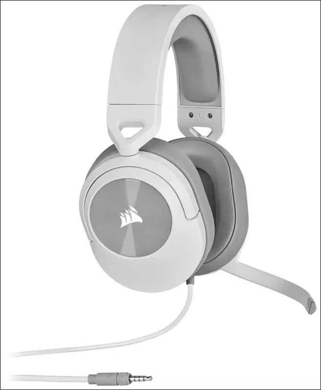 CORSAIR HS55 SURROUND Gaming Headset (Leatherette Memory Foam Ear Pads, Dolby Audio 7.1 Sound on PC and Mac, Omni-Directional Microphone, Multi-Platform Compatibility) White...