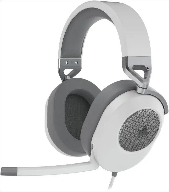 CORSAIR HS65 Surround Gaming Headset (Leatherette Memory Foam Ear Pads, Dolby Audio 7.1 Surround Sound on PC and Mac, SoundID Technology, Multi-Platform Compatibility) White...