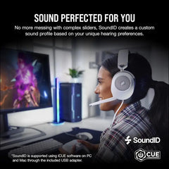 CORSAIR HS65 Surround Gaming Headset (Leatherette Memory Foam Ear Pads, Dolby Audio 7.1 Surround Sound on PC and Mac, SoundID Technology, Multi-Platform Compatibility) White...