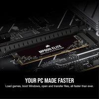 CORSAIR MP600 Elite 1TB M.2 PCIe Gen4 x4 NVMe SSD – M.2 2280 – Up to 7,000MB/sec Sequential Read – High-Density 3D TLC NAND – Black