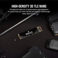 CORSAIR MP600 Elite 1TB M.2 PCIe Gen4 x4 NVMe SSD – M.2 2280 – Up to 7,000MB/sec Sequential Read – High-Density 3D TLC NAND – Black