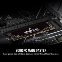 CORSAIR MP600 Elite 1TB M.2 PCIe Gen4 x4 NVMe SSD – M.2 2280 – Up to 7,000MB/sec Sequential Read – High-Density 3D TLC NAND – Black