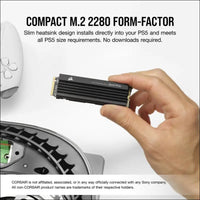 CORSAIR MP600 PRO LPX 2TB M.2 NVMe PCIe x4 Gen4 SSD - Optimised for PS5 (Up to 7,100MB/sec Sequential Read & 6,800MB/sec Sequential Write Speeds, High-Speed Interface, Compact...
