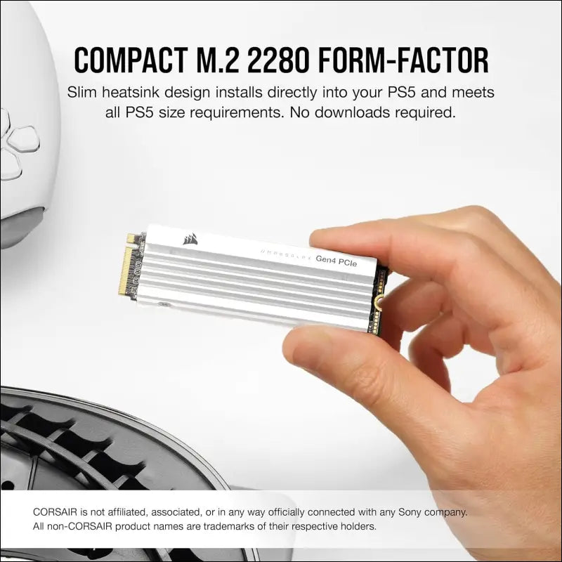 CORSAIR MP600 PRO LPX 2TB M.2 NVMe PCIe x4 Gen4 SSD - Optimised for PS5 (Up to 7,100MB/sec Sequential Read & 6,800MB/sec Sequential Write Speeds, High-Speed Interface, Compact...