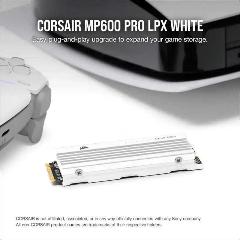 CORSAIR MP600 PRO LPX 2TB M.2 NVMe PCIe x4 Gen4 SSD - Optimised for PS5 (Up to 7,100MB/sec Sequential Read & 6,800MB/sec Sequential Write Speeds, High-Speed Interface, Compact...