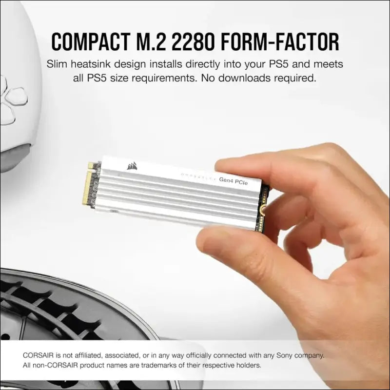 CORSAIR MP600 PRO LPX 2TB M.2 NVMe PCIe x4 Gen4 SSD - Optimised for PS5 (Up to 7,100MB/sec Sequential Read & 6,800MB/sec Sequential Write Speeds, High-Speed Interface, Compact...