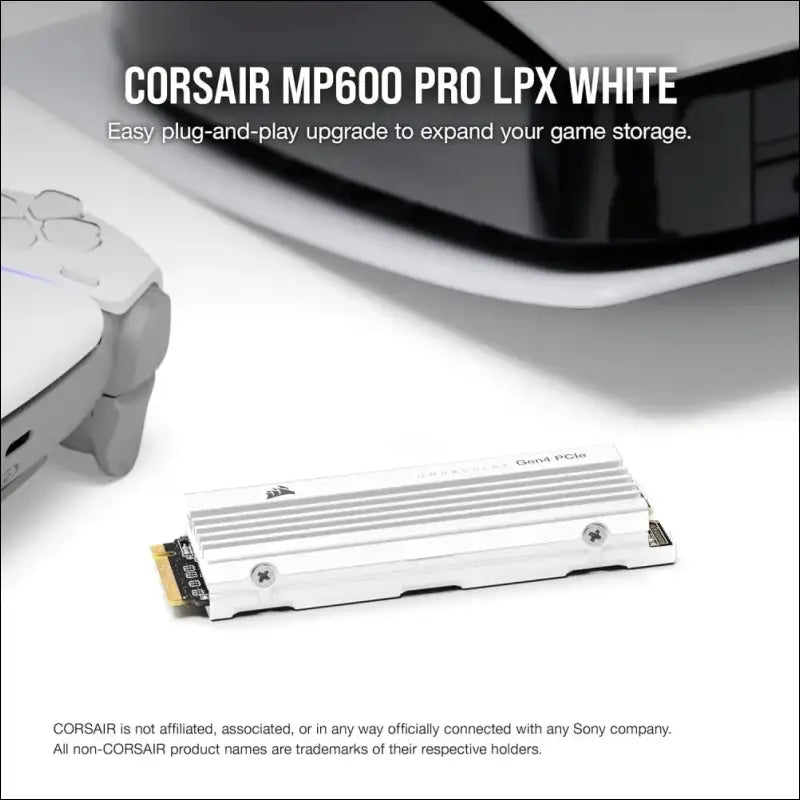CORSAIR MP600 PRO LPX 2TB M.2 NVMe PCIe x4 Gen4 SSD - Optimised for PS5 (Up to 7,100MB/sec Sequential Read & 6,800MB/sec Sequential Write Speeds, High-Speed Interface, Compact...