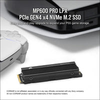 CORSAIR MP600 PRO LPX 2TB M.2 NVMe PCIe x4 Gen4 SSD - Optimised for PS5 (Up to 7,100MB/sec Sequential Read & 6,800MB/sec Sequential Write Speeds, High-Speed Interface, Compact...