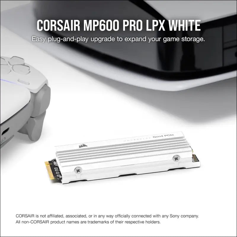 CORSAIR MP600 PRO LPX 2TB M.2 NVMe PCIe x4 Gen4 SSD - Optimised for PS5 (Up to 7,100MB/sec Sequential Read & 6,800MB/sec Sequential Write Speeds, High-Speed Interface, Compact...
