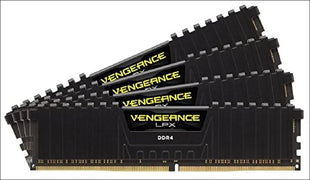 Corsair Vengeance LPX 64GB (4x16GB) DDR4 2400MHz C14 1.2V XMP 2.0 Desktop Gaming Memory, Black