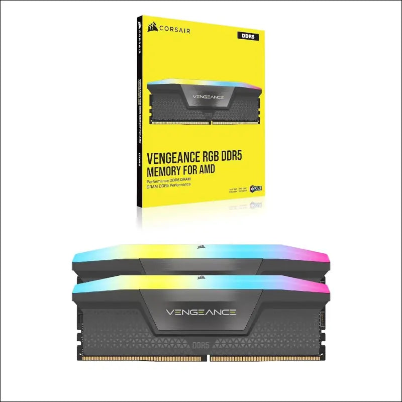 CORSAIR Vengeance RGB DDR5 32GB (2x16GB) DDR5 6000MHz CL30 AMD Expo Intel XMP iCUE Compatible Computer Memory â€“ Grey (CMH32GX5M2B6000Z30K)