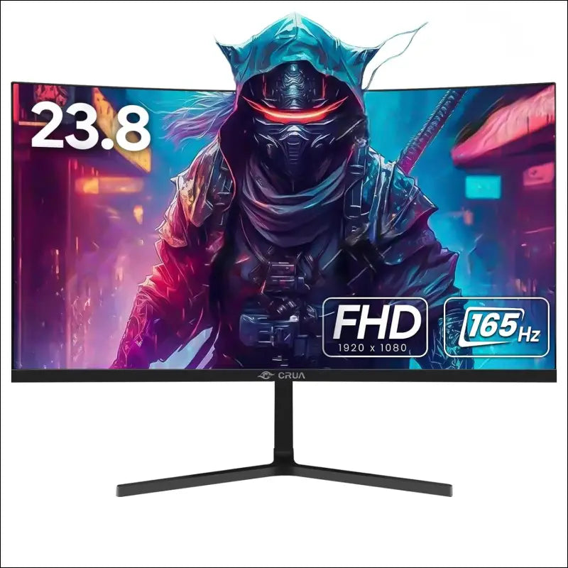 CRUA 24 Inch Curved Gaming Monitor 144hz/165hz FHD 1080P Frameless Computer Monitor PC Monitors Support AMD Freesync