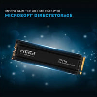 CRUCIAL 2TB PCIe Gen4 NVMe M.2 SSD, CRUCIAL P5 PLUS WITH HEATSINK ,CT2000P5PSSD5