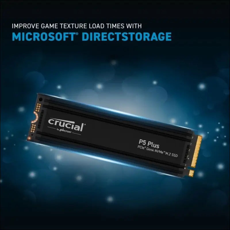 CRUCIAL 2TB PCIe Gen4 NVMe M.2 SSD, CRUCIAL P5 PLUS WITH HEATSINK ,CT2000P5PSSD5