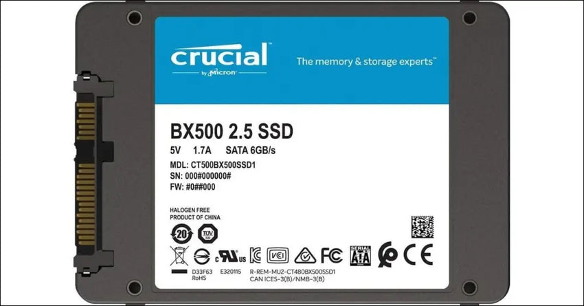 Crucial BX500 3D NAND SATA 2.5-inch SSD Drive, 500GB