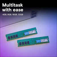 Crucial DDR4 3200MHz CL22 Desktop Memory, 64GB(2x32GB)