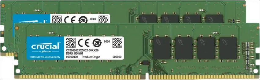 Crucial DDR4 3200MHz UDIMM CL22 Desktop Memory, 16GB(2x8GB)
