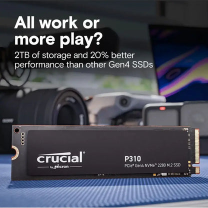 Crucial P310 2280 PCIe Gen4 3D NAND NVMe M.2 Internal Solid State Drive, 2TB