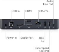 D3100 Docking Station USB 3.0 Ultra HD/4, Triple Display Universal Docking Station for Laptops - Black