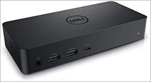 D6000 USB-C Triple Docking Station, Up to Three 4K Displays Via USB-C, UHD 5K, USB 3.0, Gigabit Ethernet, 130-Watt AC Adapter, Charge up to 65W Laptop 452-Bcyt 452-Bcyh (Reducer)