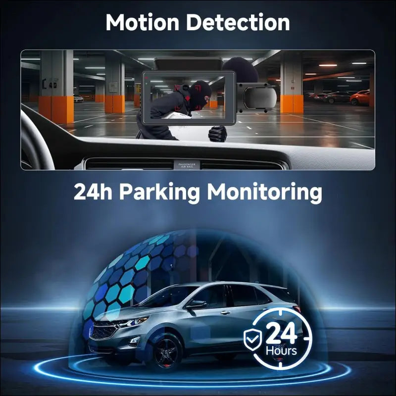 Dash Cam Car Front Indoor, Hodozzy 1440P Dual Dash Cam with Night Vision, 360° Dash Cam for Car with Loop Recording, Motion Detection, 24h Parking Monitoring, 3 Inch IPS Screen...