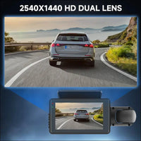 Dash Cam Car Front Indoor, Hodozzy 1440P Dual Dash Cam with Night Vision, 360° Dash Cam for Car with Loop Recording, Motion Detection, 24h Parking Monitoring, 3 Inch IPS Screen...